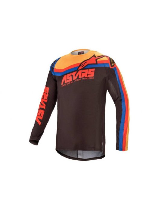 Блуза ALPINESTARS TECHSTAR VENOM JERSEY BLACK BR RED ORANGE